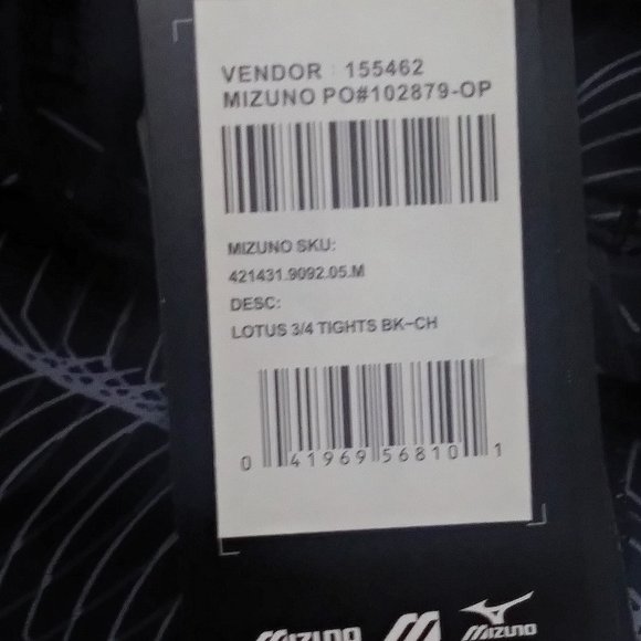 MIZUNO Lotus 3/4 Tights Running Crop Leggings Athletic Activewear Yoga Pants New - Picture 9 of 10